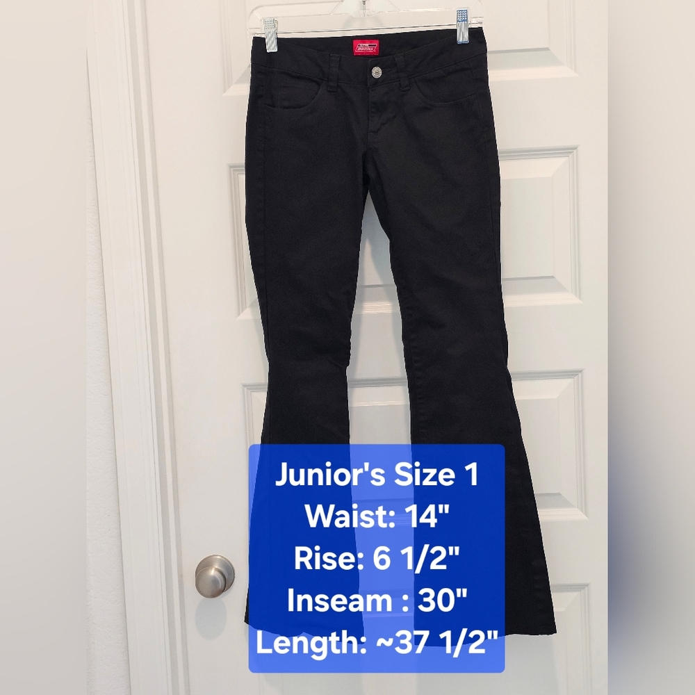 Dickie's Junior's Black Boot Cut Jeans, EUC, Size 1